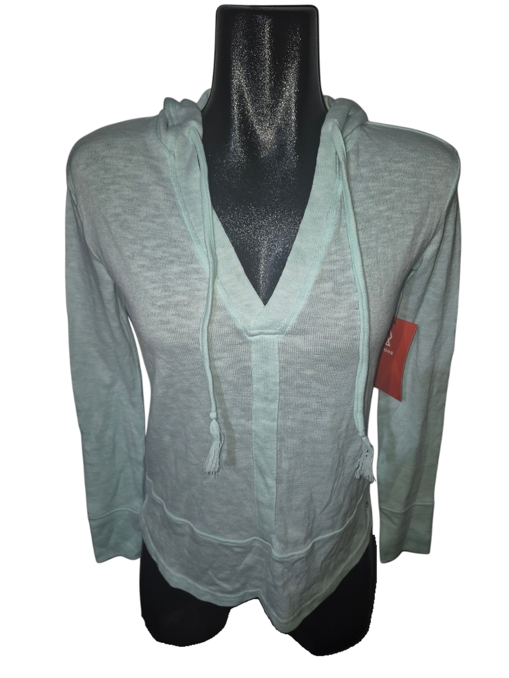 Ripzone Women's Haida Hooded V-Neck Long Sleeve Top In Light Mint NWT Size XS
